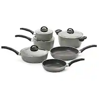 Ballarini - Parma Forged Aluminum 10-pc Nonstick Cookware Set - Gray - Angle_Zoom