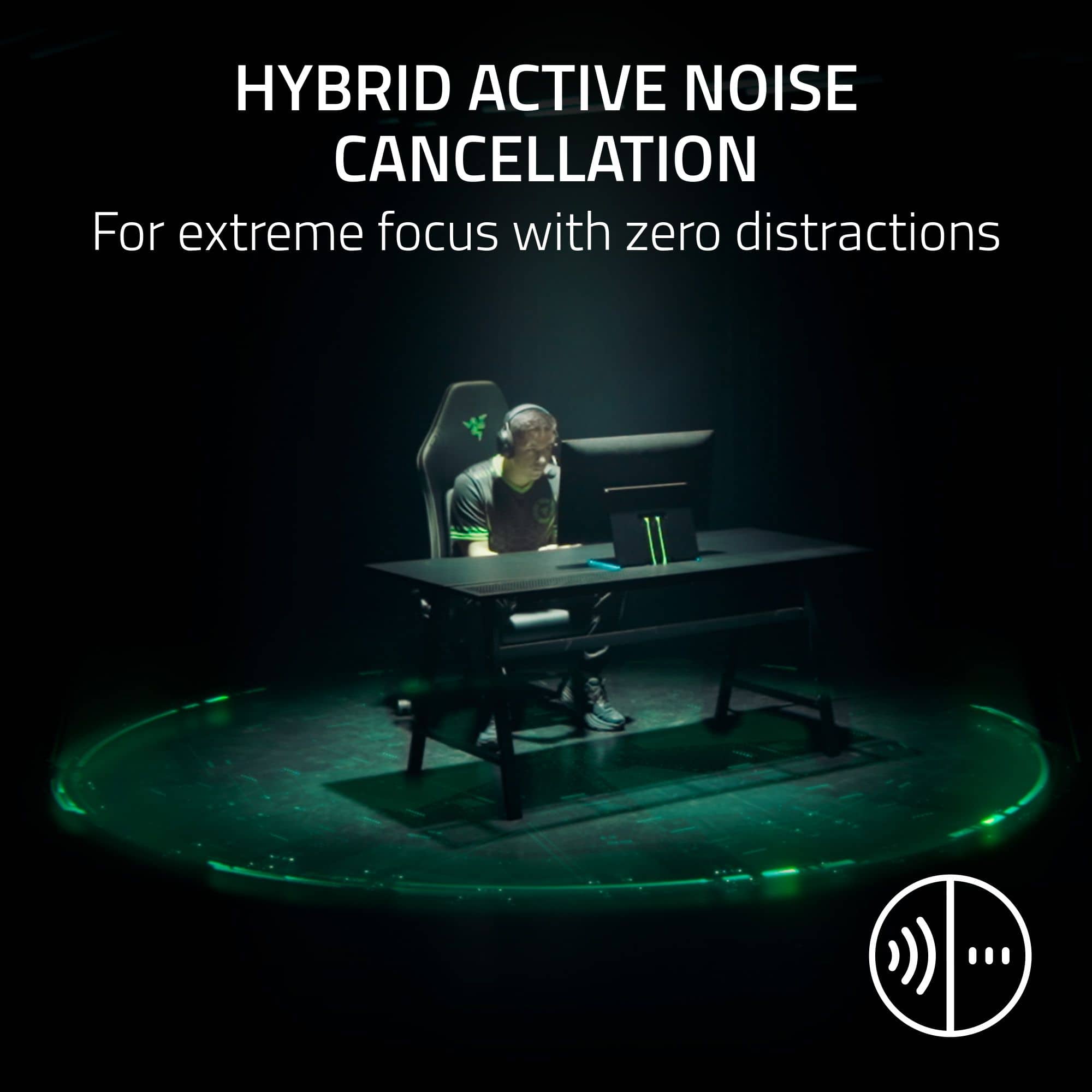 HYBRID ACTIVE NOISE CANCELLATION
For extreme focus with zero distractions