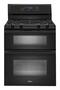 Whirlpool - 30" Self-Cleaning Freestanding Double Oven Gas Range - Black-Front_Standard
