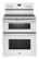 Front. Whirlpool - 30" Self-Cleaning Freestanding Double Oven Electric Range - White.