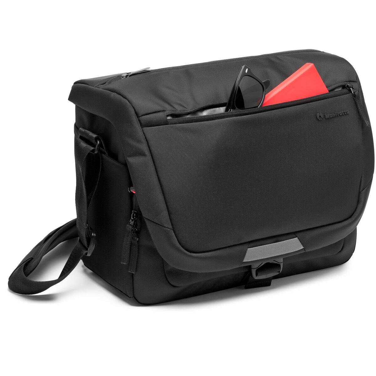 Alt View 7. Manfrotto - Manfrotto Advanced III Messenger Shoulder Bag for DSLR/CSC/Drone, 14" Laptop Compartment, Medium, Black.