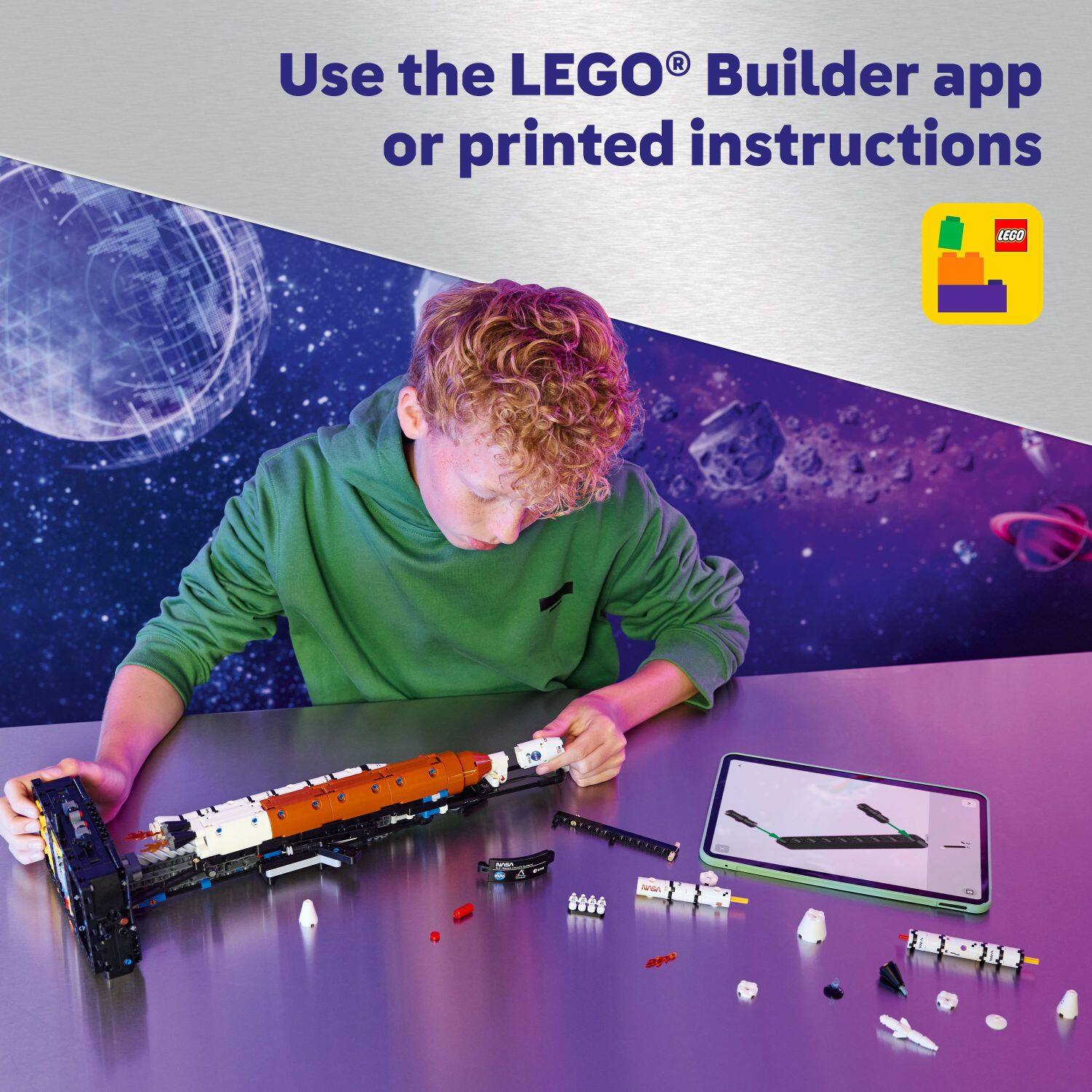 Use the LEGO® Builder app or printed instructions