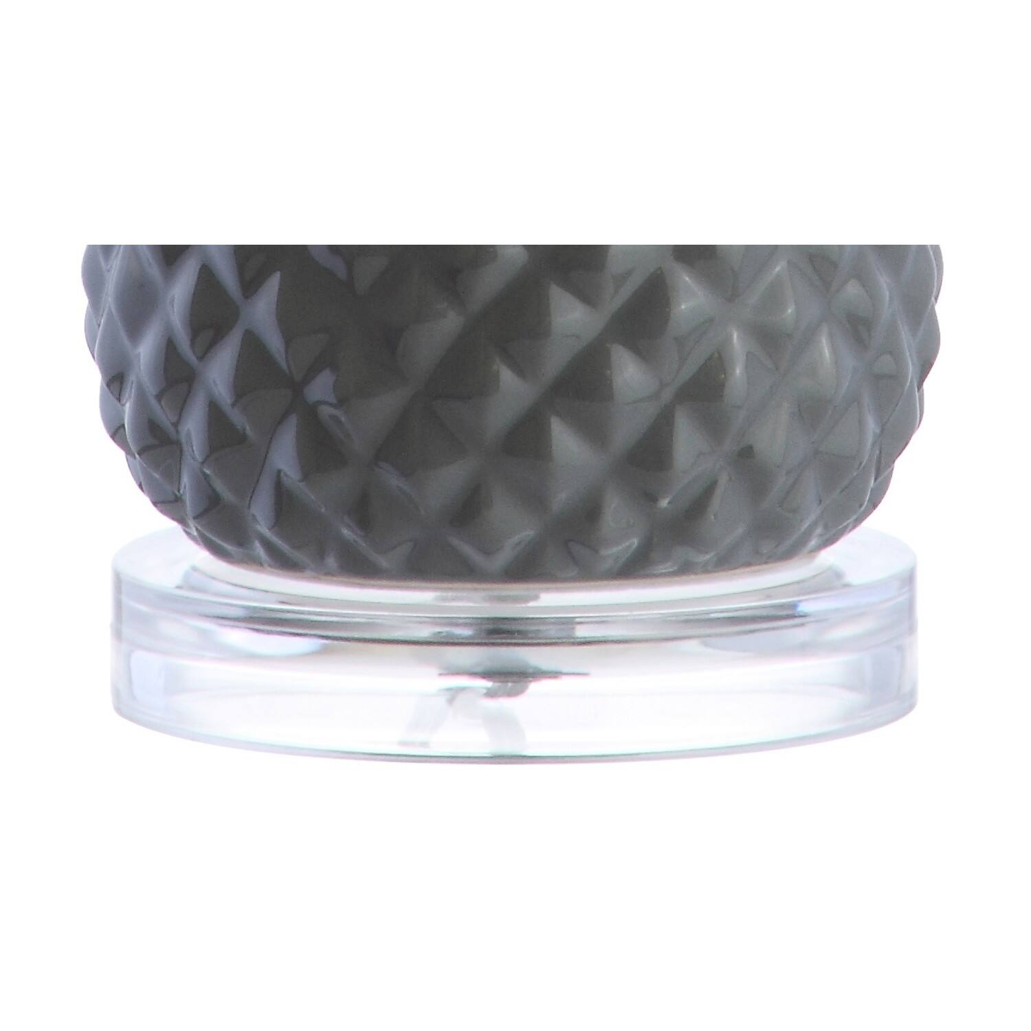 Alt View 7. Jonathan Y - Pineapple 23" Ceramic LED Table Lamp, Gray/Gold - Gray/Gold.