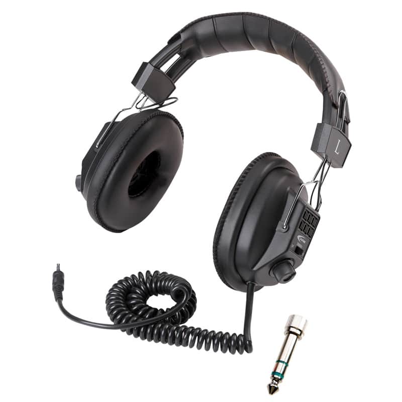 Califone - Switchable Stereo/Mono Headphone, with 3.5mm plug and 1/4" adapter