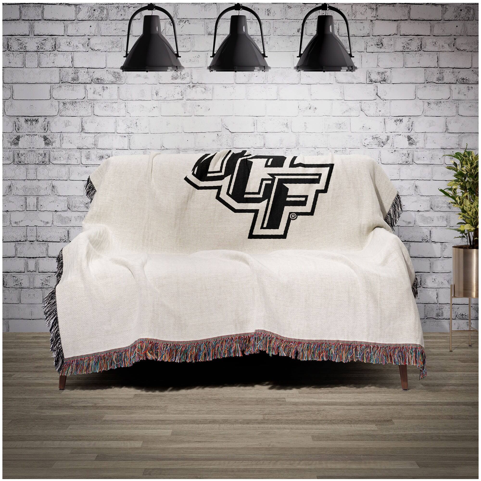 Alt View 1. Chad & Jake - UCF Knights Woven Blanket - White.