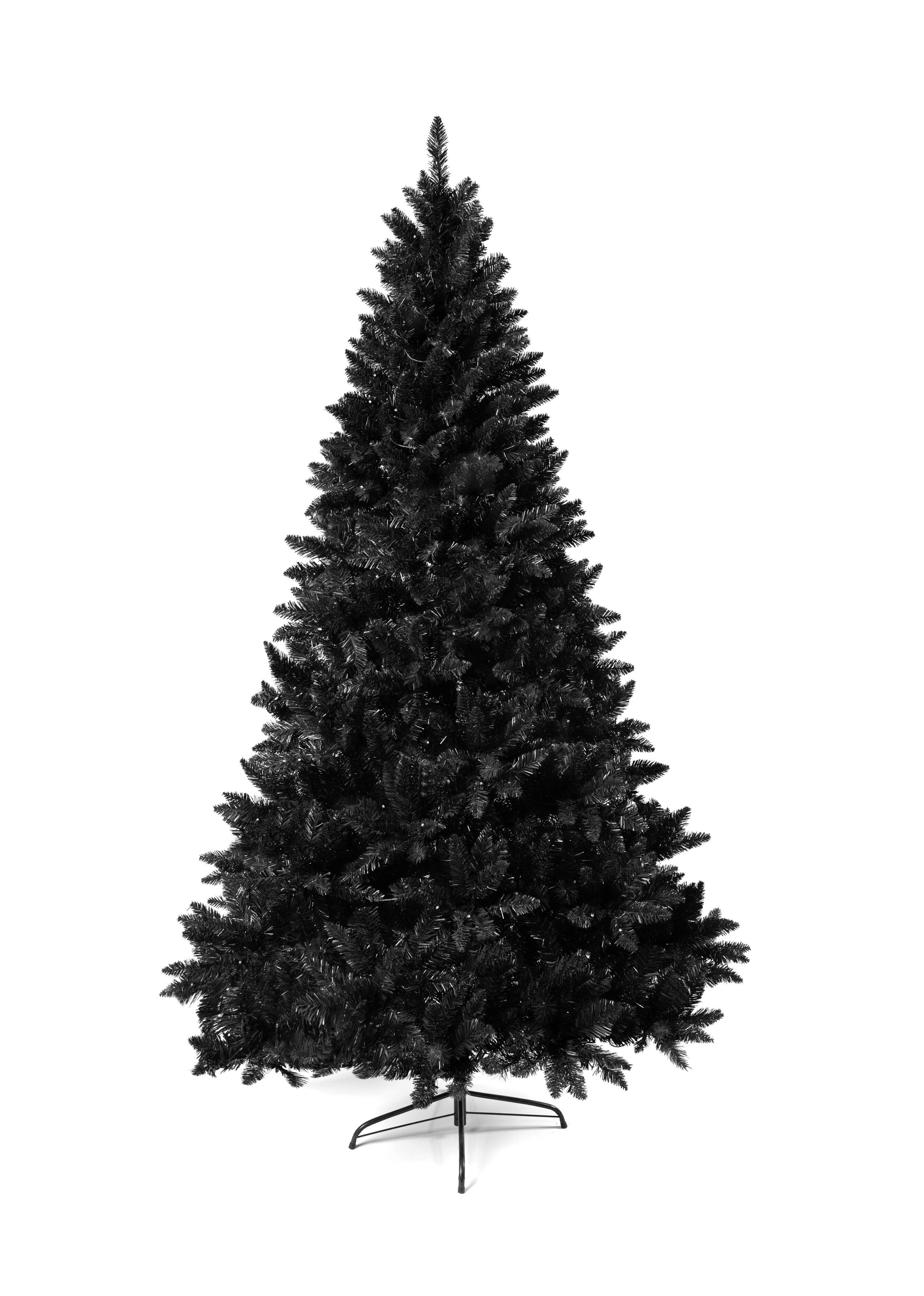 Alt View 5. Tiramisubest - 6FT Pre-lit Black Artificial Christmas Tree with 920 Branch Tips and 280 Color LED Changing Lights with 11 Flash Modes - Black.
