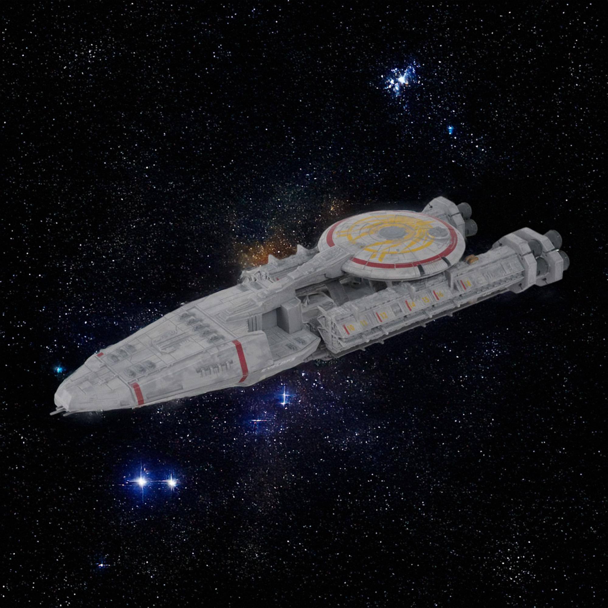 Alt View 2. Eaglemoss - Eaglemoss Battlestar Galactica Ship Replica | Loki (Blood & Chrome) - Grey.