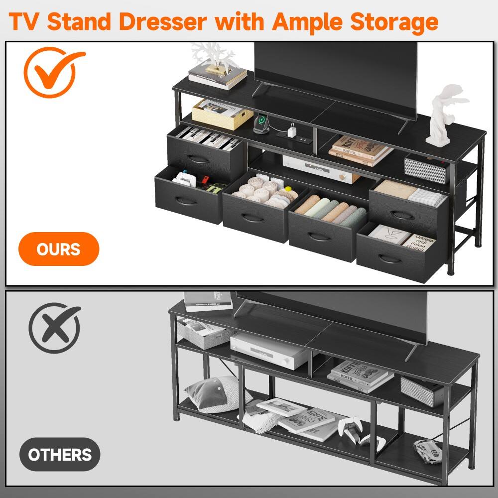 TV Stand Dresser with Ample Storage

OURS

OTHERS
