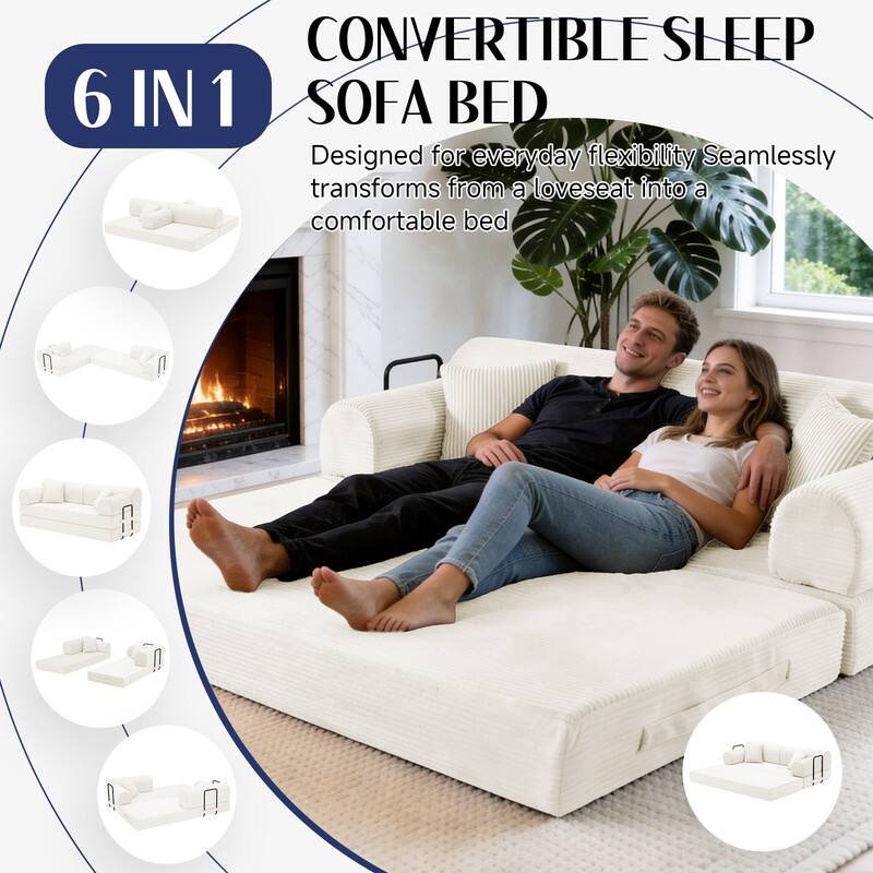 CONVERTIBLE SLEEP 6 IN 1 SOFA BED  
Designed for everyday flexibility  
Seamlessly transforms from a loveseat into a comfortable bed
