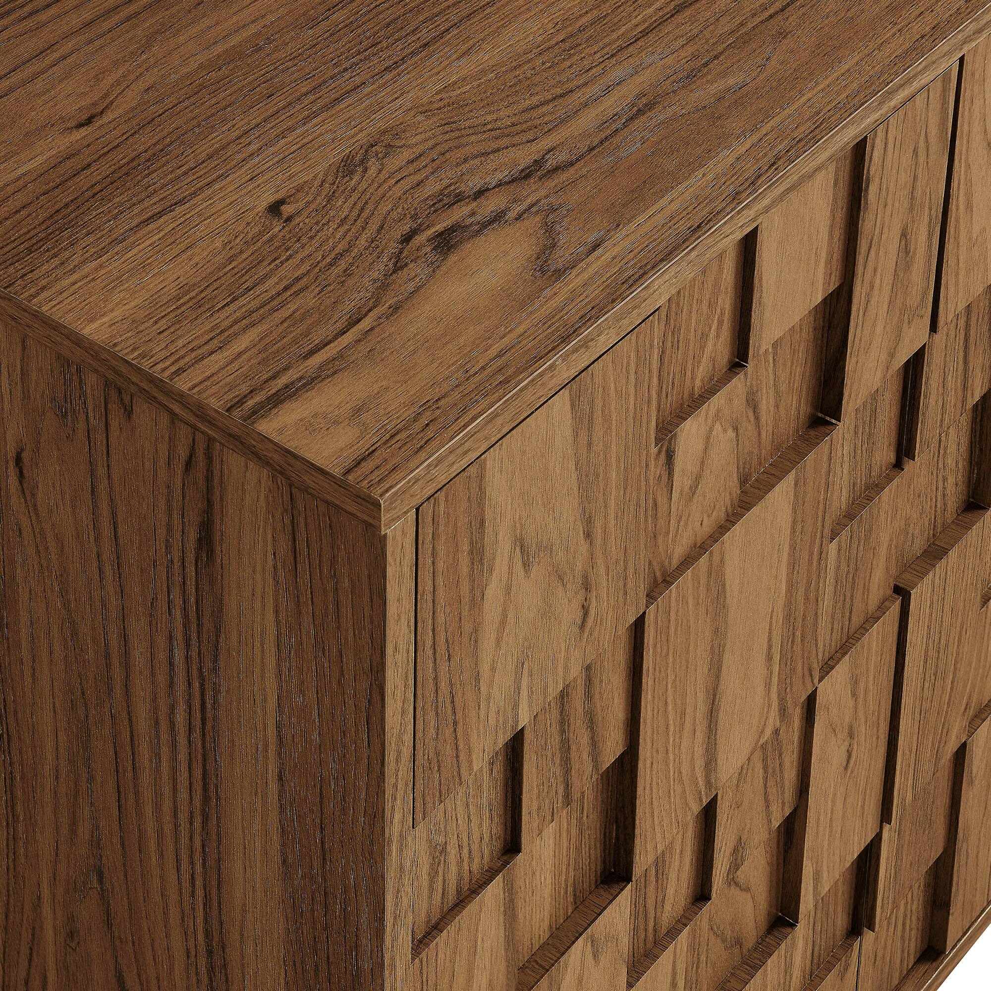 Alt View 6. Modway - Owen 59 Inch 4 Door Geometric Sideboard by Modway - Walnut.