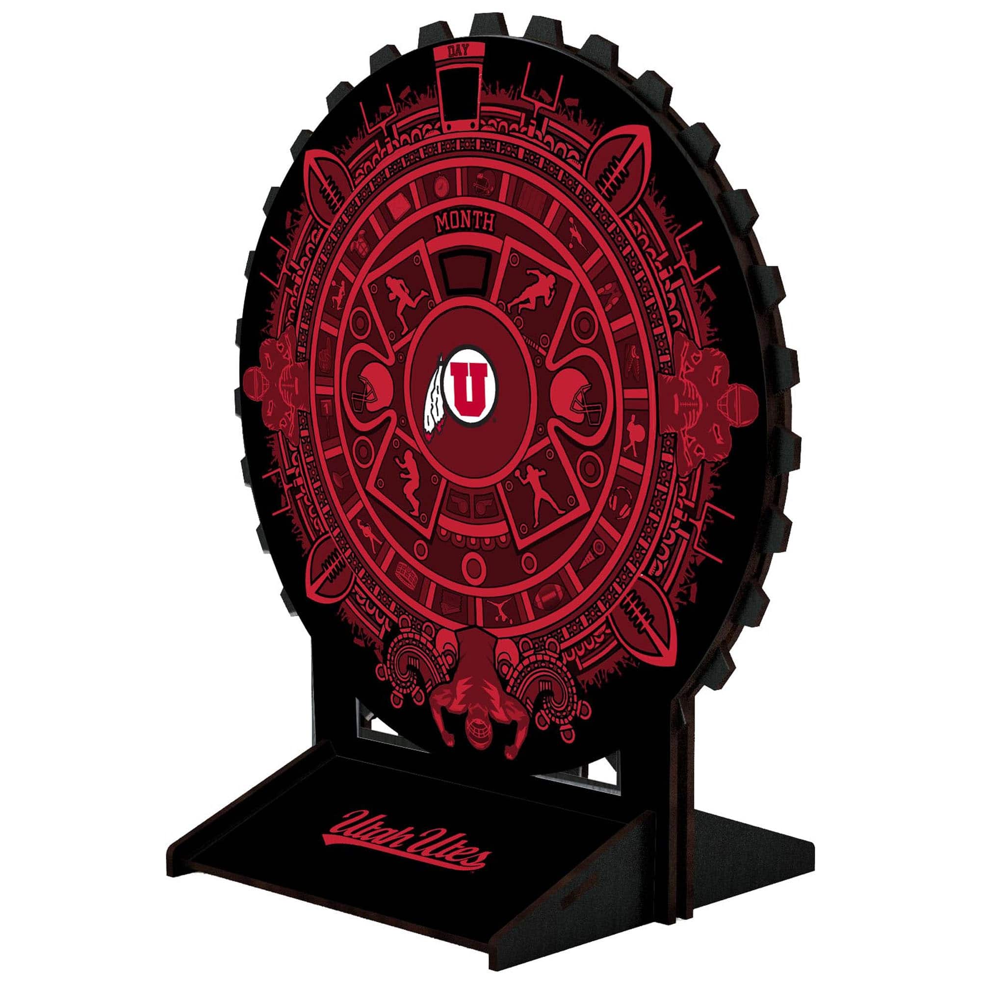 Fan Creations - Utah Utes Aztec Circle Desk Calendar - Multicolor