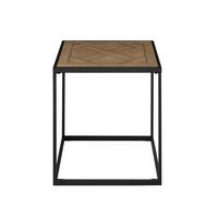 Walker Edison - Modern Parquet Square Side Table - Parquet Veneer - Front_Zoom