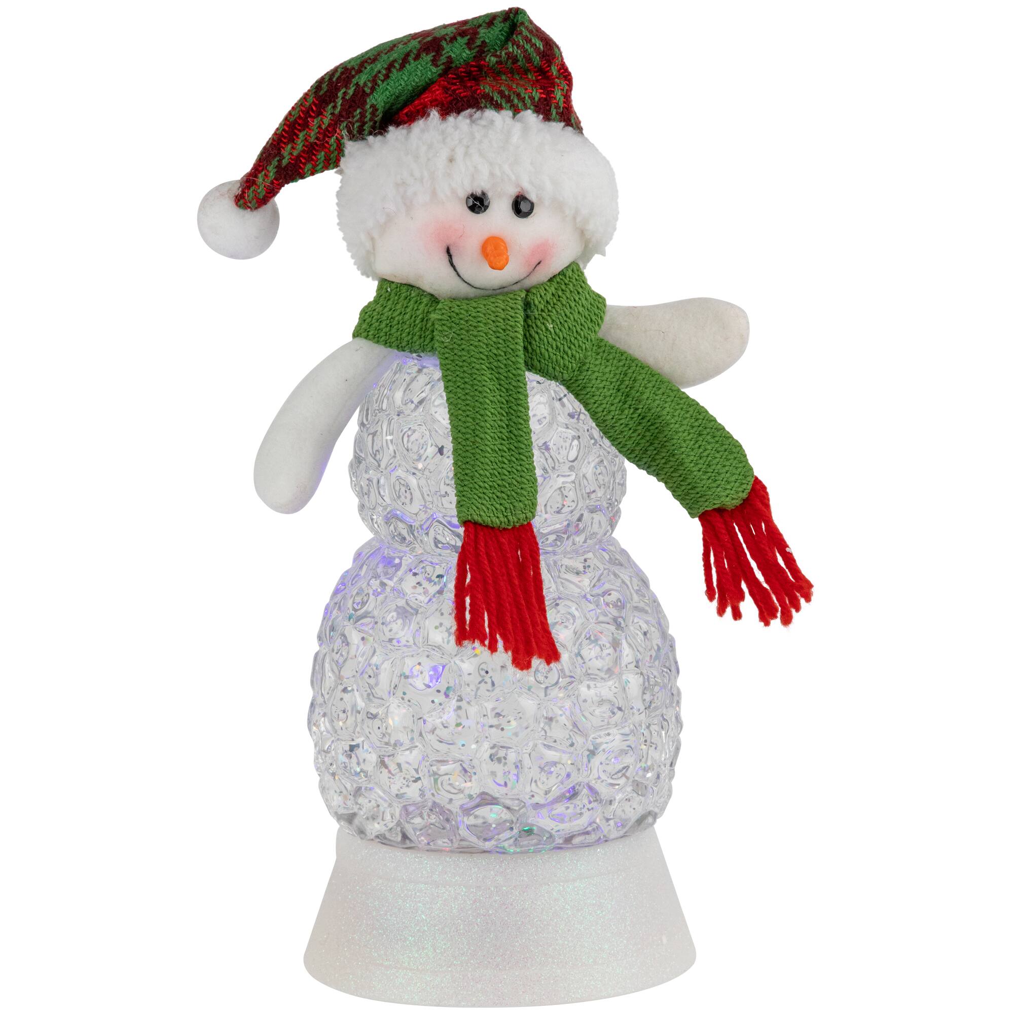 Alt View 1. Northlight - LED Lighted Acrylic Snowman Christmas Snow Globe - 11" - Clear.