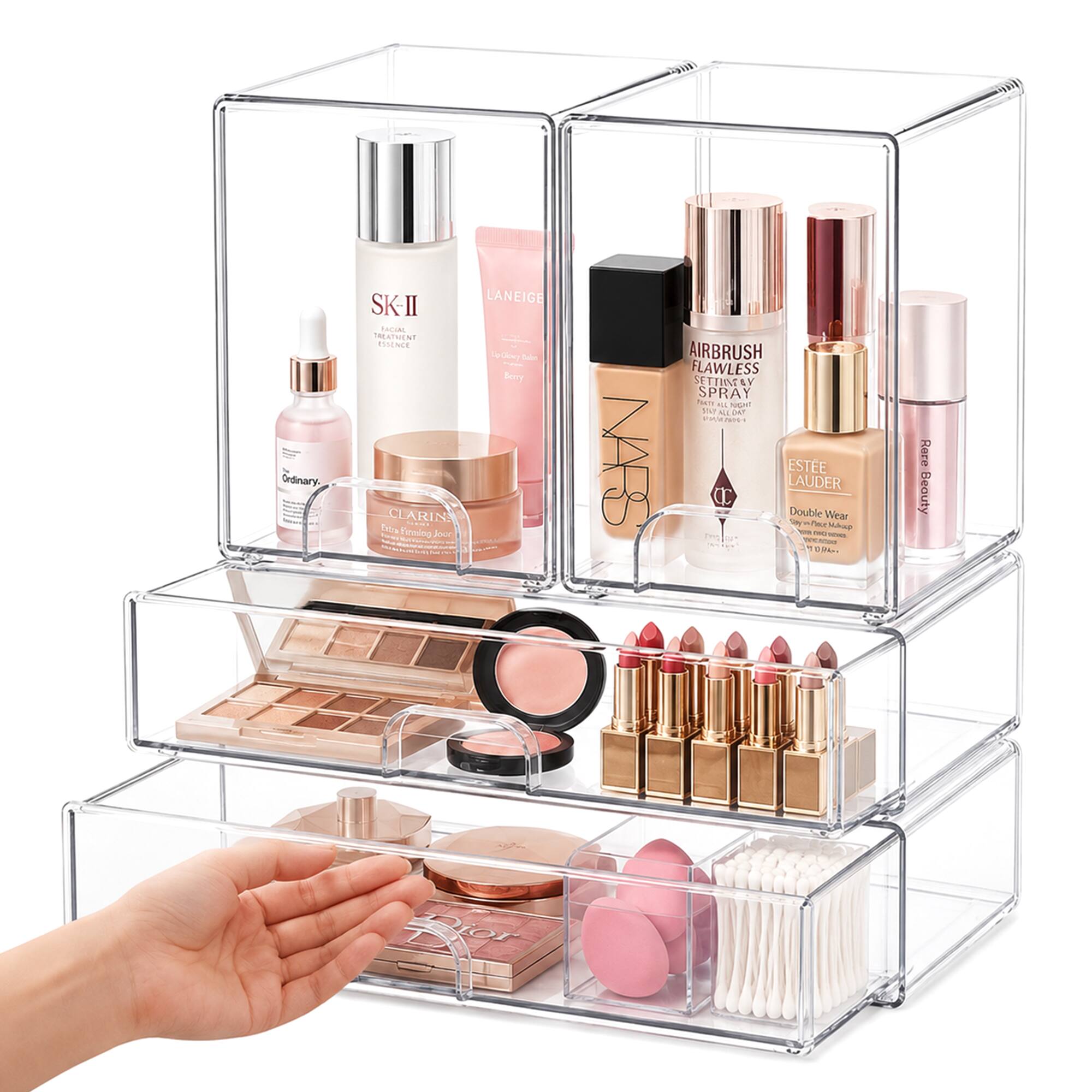 Ordinary.  
SK-II FACIAL TREATMENT ESSENCE  
LANEIGE The Clearing Jelly Berry  
CLARINS Extra Toning Jour  
NARS AIRBRUSH FLAWLESS SETTING SPRAY  
ESTÉE LAUDER Double Wear  
Rere Beauty  
Dior