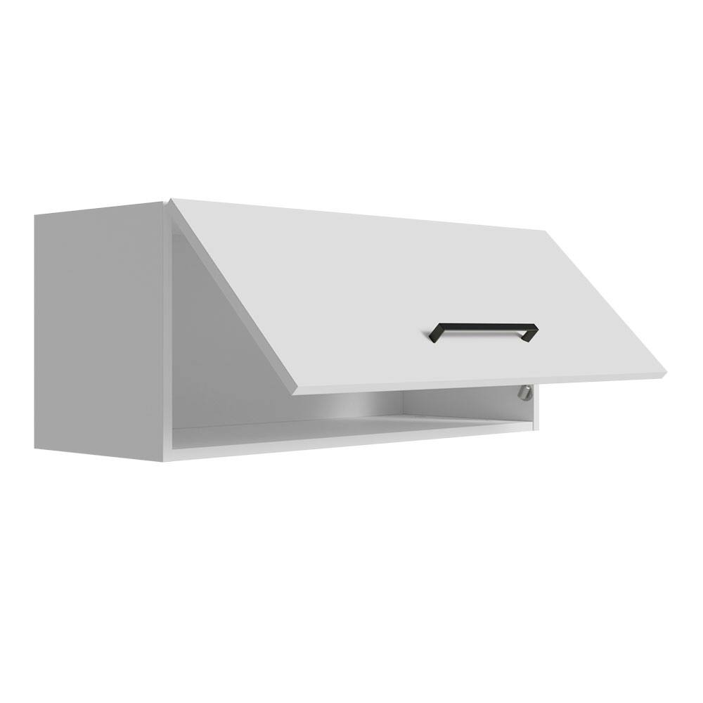 Alt View 2. Madesa - Madesa Slim Garage and Utility Room Wall Storage Cabinet with Horizontal Door 31"L - White - White.