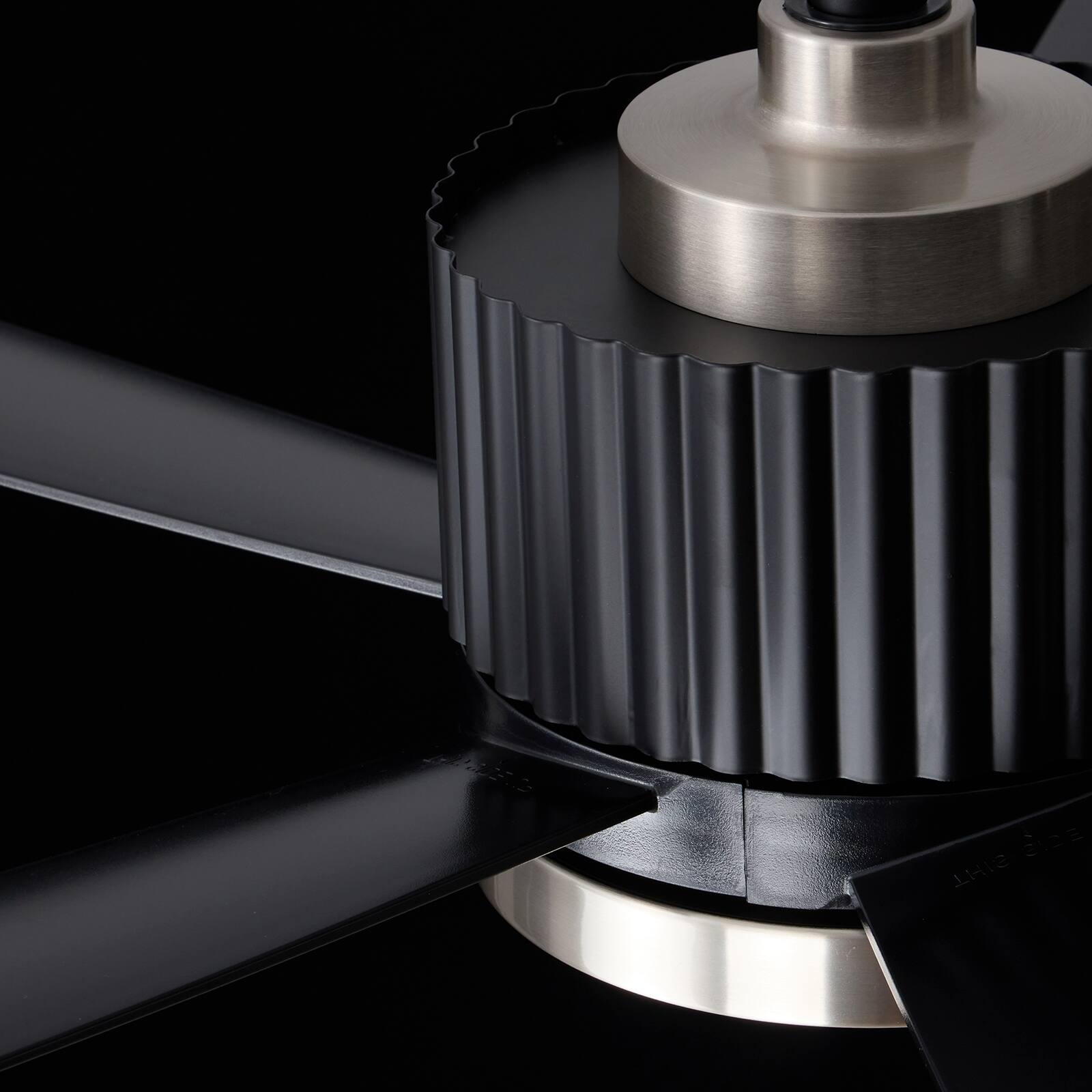Alt View 8. Siljoy - 52" Modern Black Ceiling Fan with Light, 5-Blade DC Fan with Remote/App - BLACK.