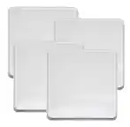 Front. Range Kleen - 4pk Square White Burner Kover Set.