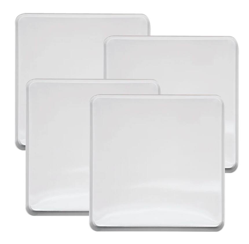 Front. Range Kleen - 4pk Square White Burner Kover Set.