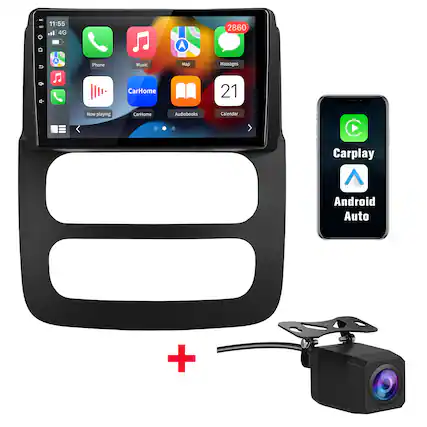 - i 11:55 4G A 2860 Phone Music Map Massages d+ C CarHome 21 Now playing Cartome Audiobooks Calendar Carplay Android Auto +