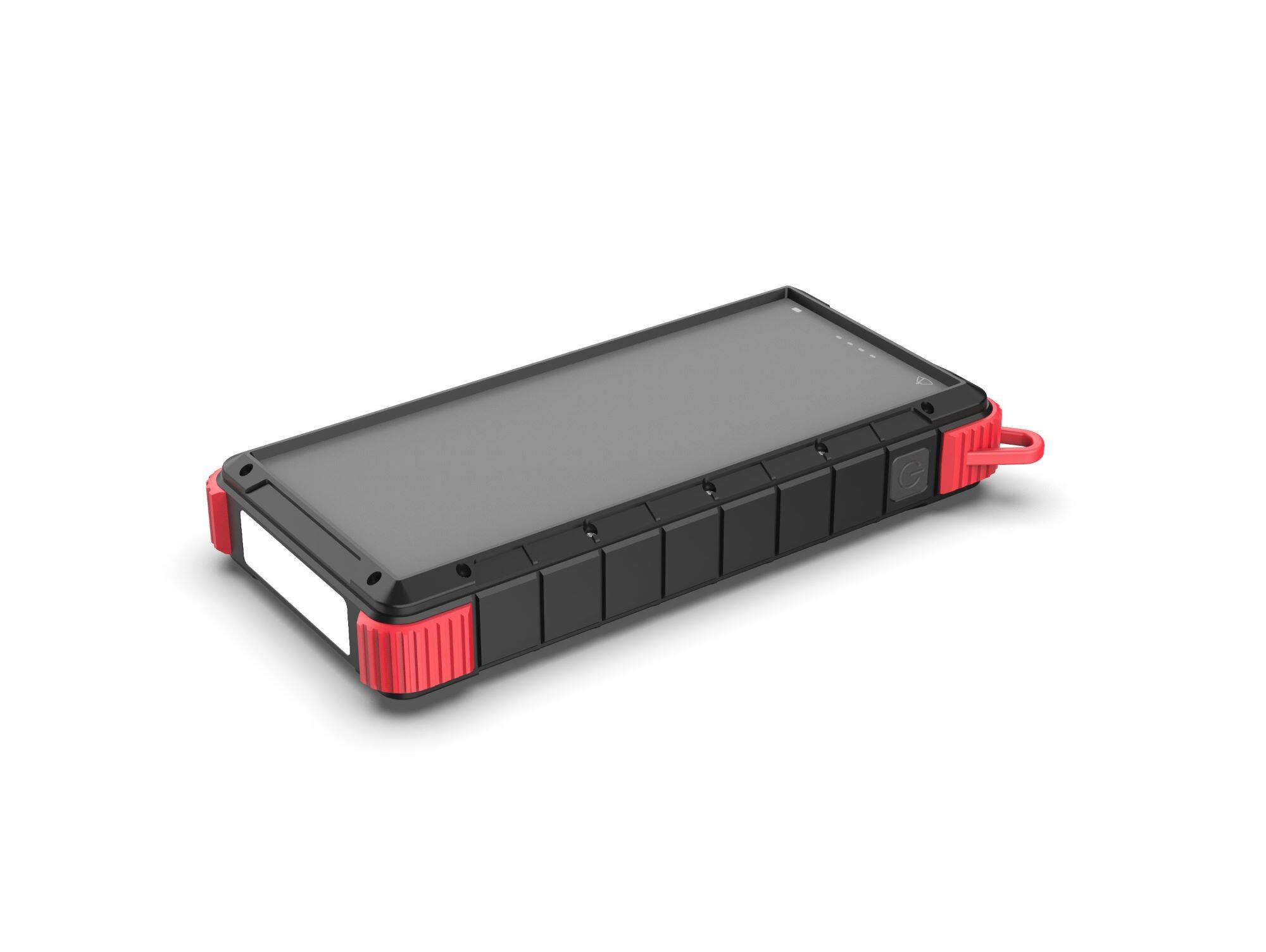 Front. Renogy - 24000mAh Solar Power Bank - Black.
