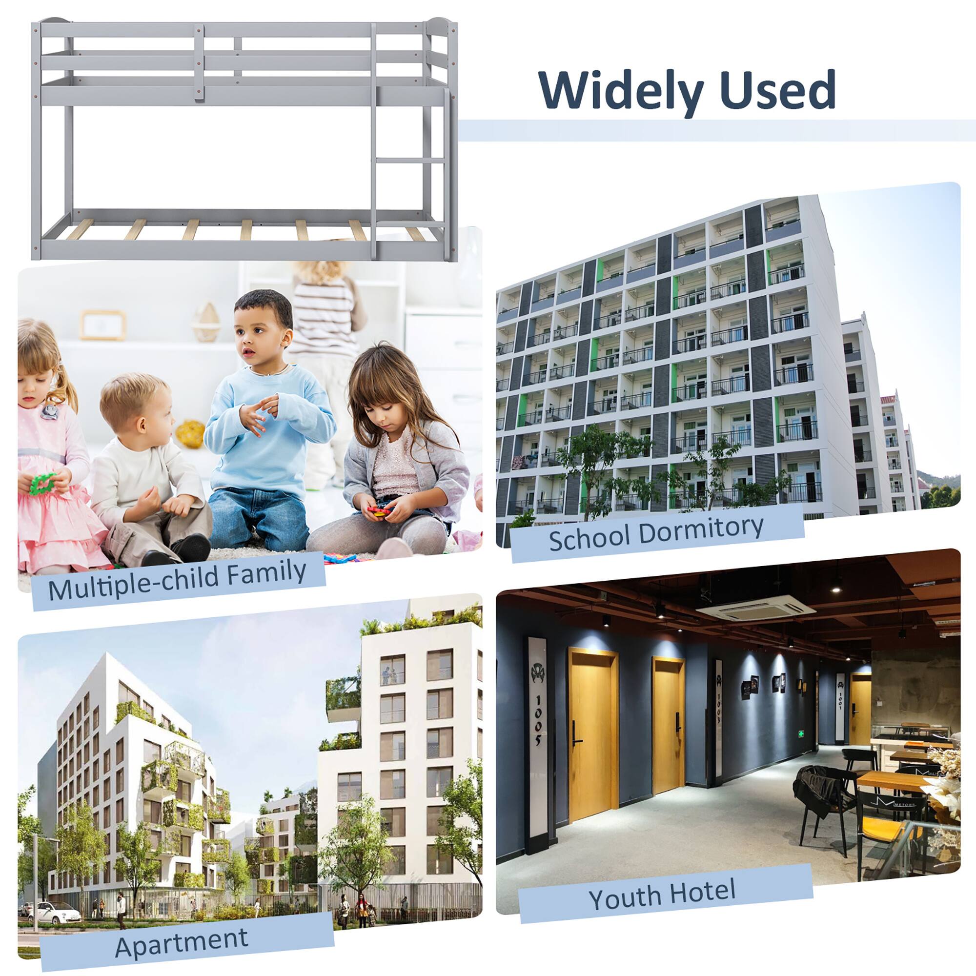 Widely Used

Multiple-child Family

School Dormitory

Apartment

Youth Hotel