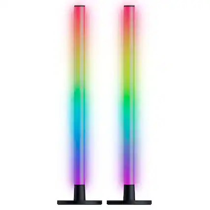 Front. Razer - Aether Standing Light RGB LED Light Bars - Black.