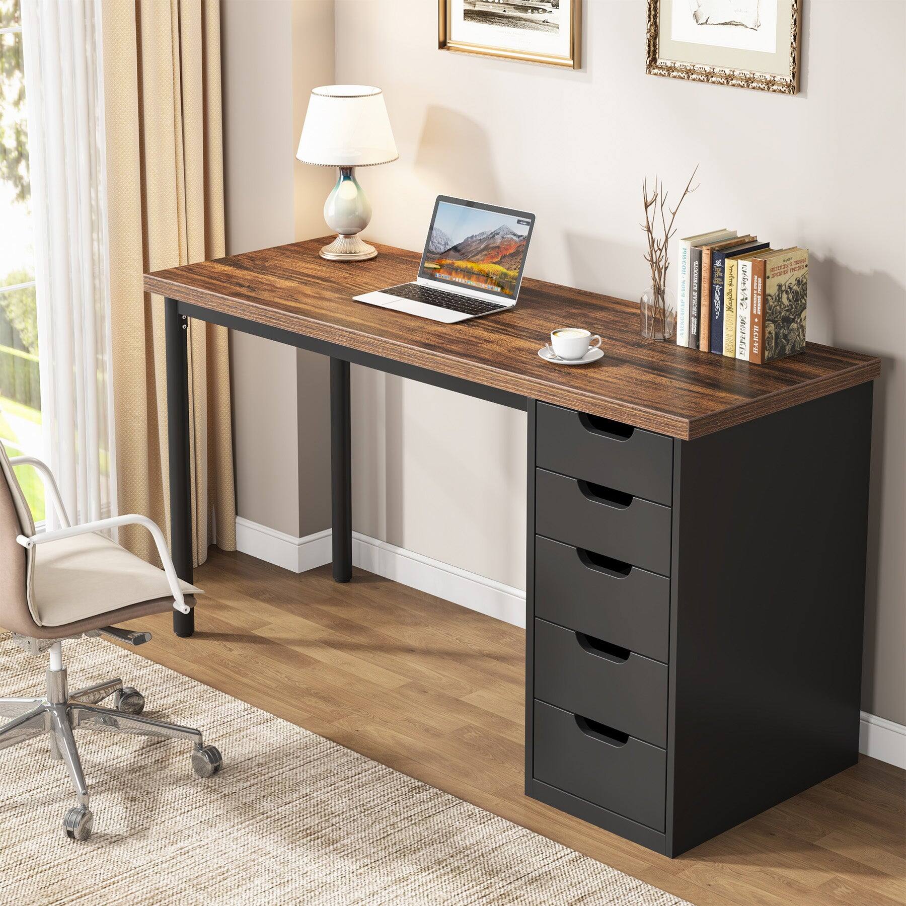 Tribesigns Office Computer Desk with Engineered Wood Construction, for ...