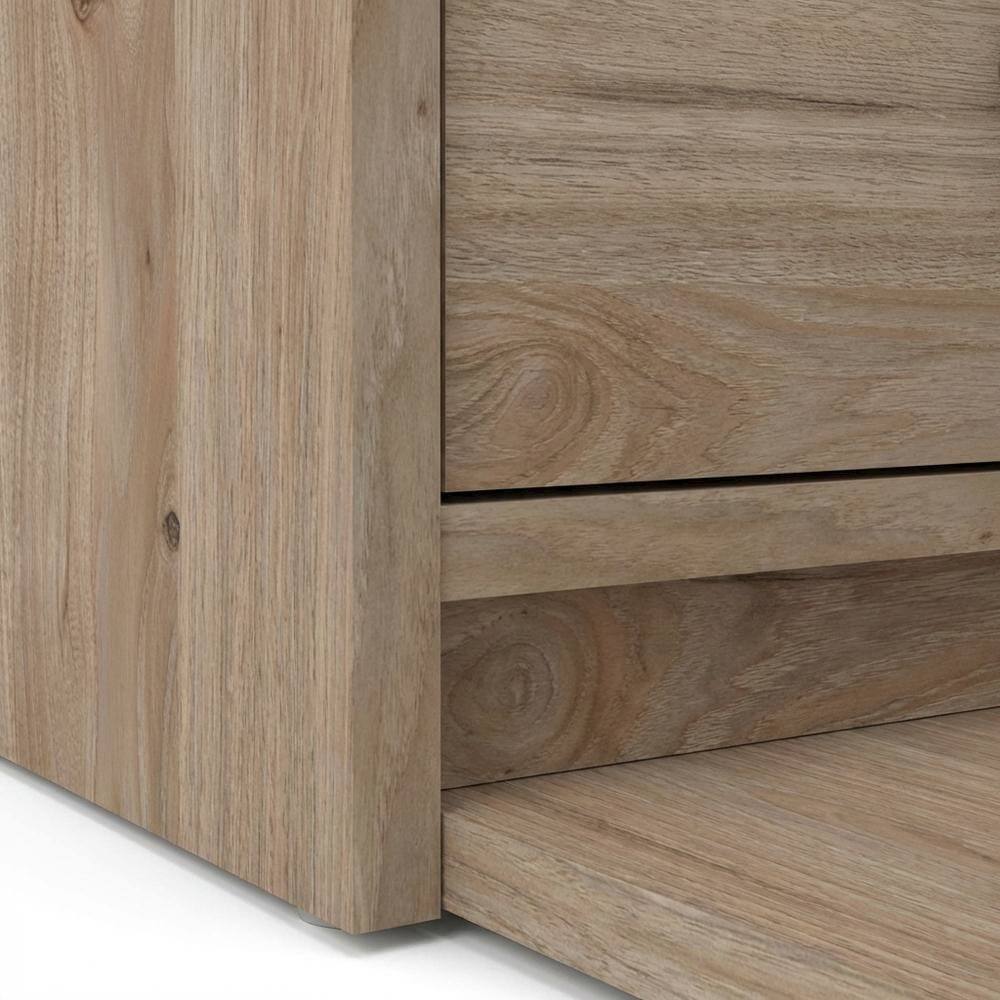 Alt View 2. FurniFact - Hickory Nightstand with One Drawer and Timeless Style - Jackson Hickory.
