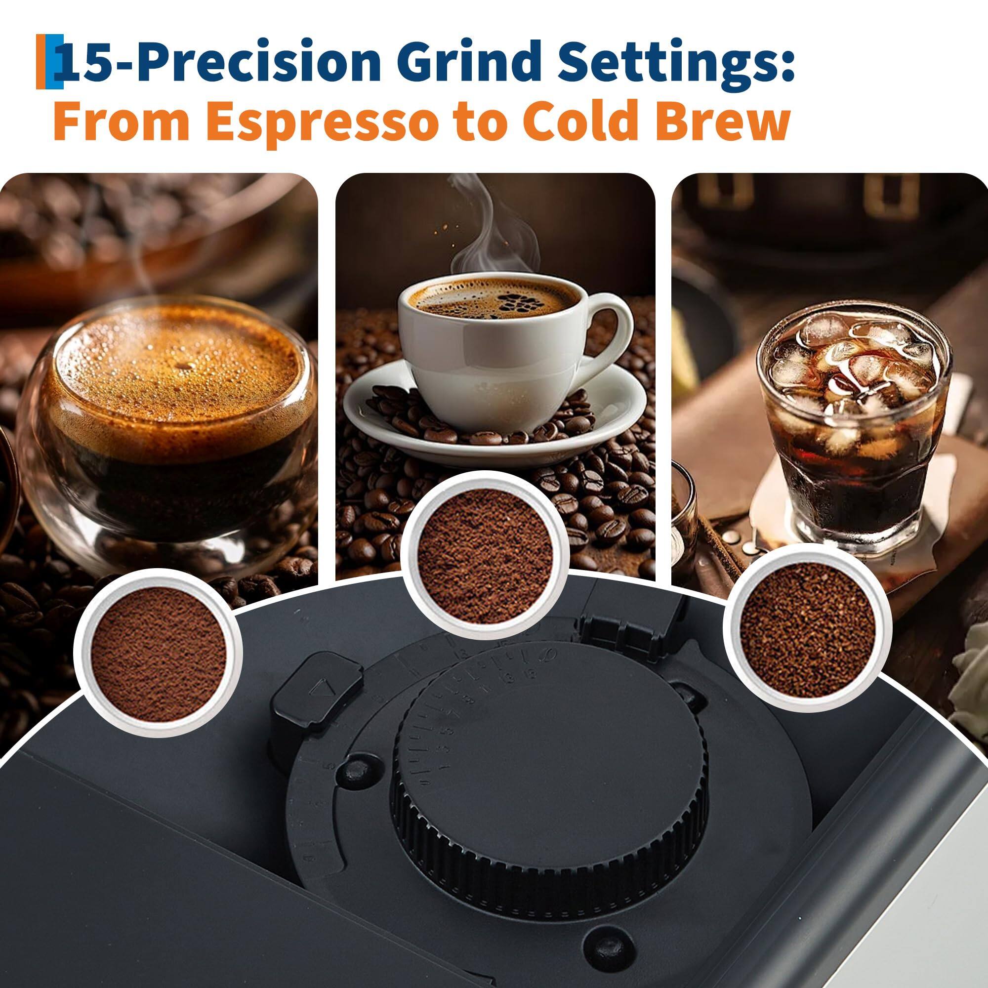 15-Precision Grind Settings: From Espresso to Cold Brew