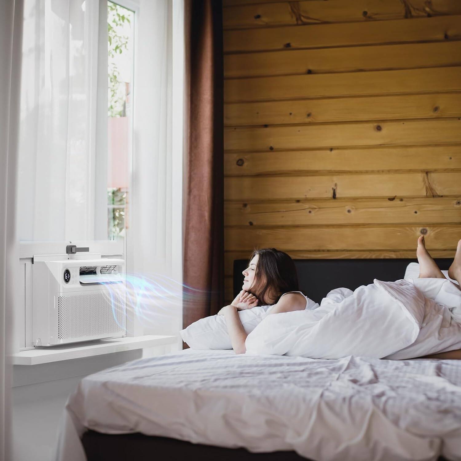 Alt View 9. Winado - 8000 BTU Inverter Window Air Conditioner with Remote & APP Control, Wi-Fi Enabled, Ultra Quiet, Energy Saving - White.