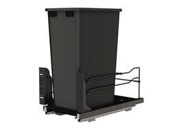 Rev-A-Shelf - Pullout Kitchen Trash Can 50 qt. with Soft-Close, 53WC-1550SCDM-118 - Black