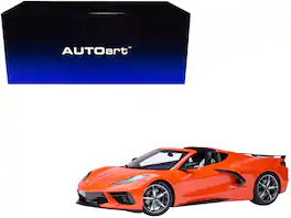 2020 Chevrolet Corvette C8 Stingray Sebring 1/18 Model Car by Autoart - Orange