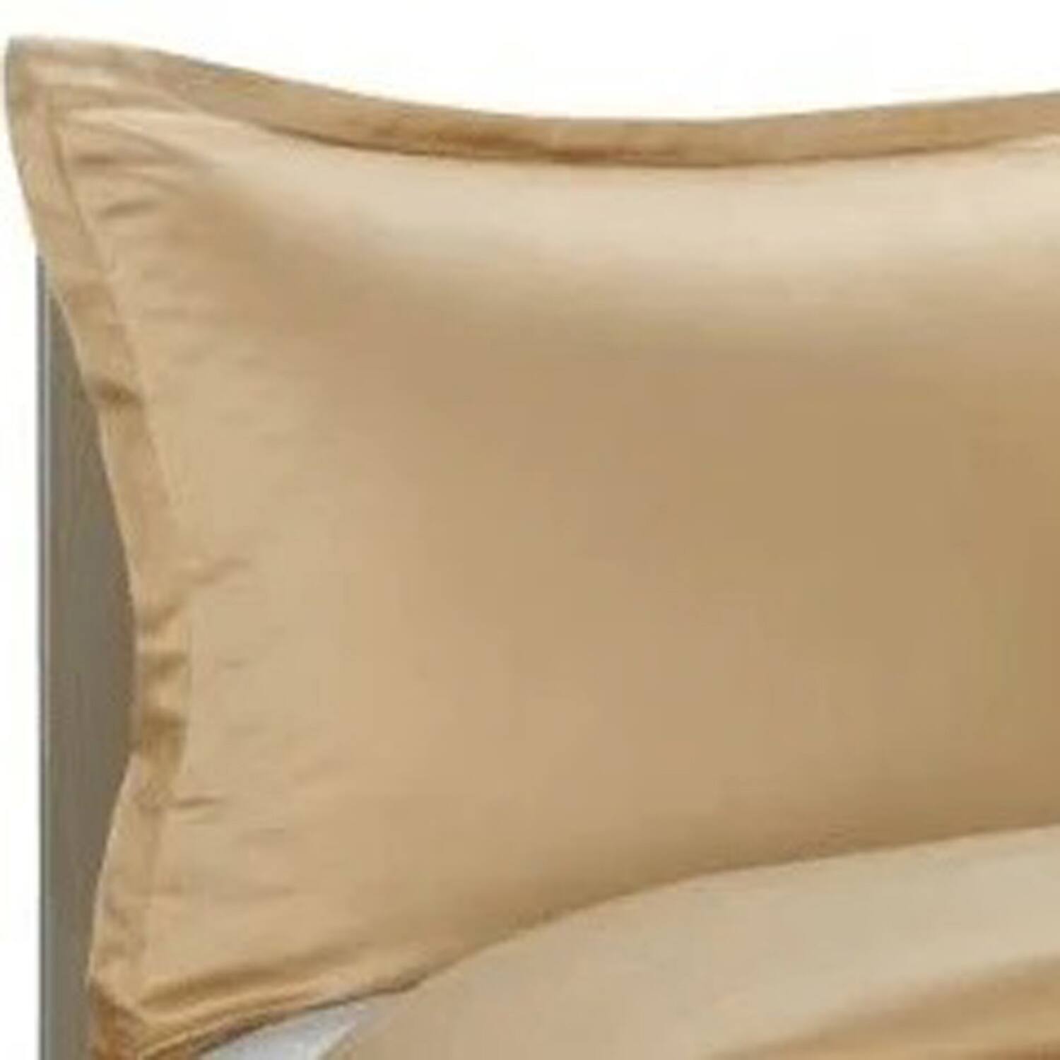 Alt View 4. Home Collection - Brielle Home 100% Premium 250 TC Modal Sateen Duvet Cover Set 108" x 98" and Two 20" x 26" Shams Set Full/Queen Camel - Camel.