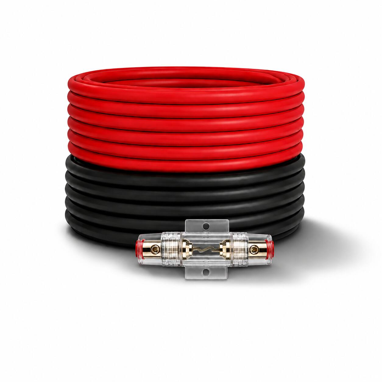 Alt View 1. SoundBox - SoundBox KIT4-25RB, 4 Gauge Power/Ground Wire Set - Total 50 Feet Wires.
