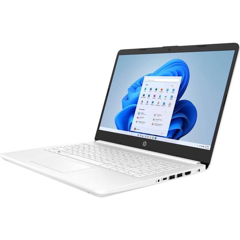 Alt View 3. HP - HP - 14" Laptop - Intel Celeron N4120 2019 - 8GB Memory - 64GB eMMC - Snowflake White - Snowflake White.