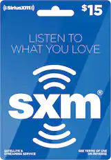 Front. SiriusXM - $15 Prepaid Service Card for SiriusXM Internet Radio - Multicolor.
