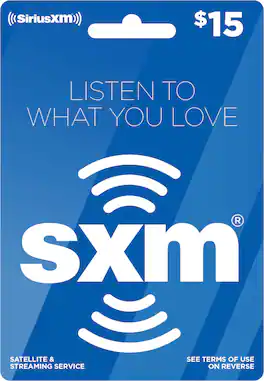 $15 Prepaid Service Card for SiriusXM Internet Radio - Multicolor