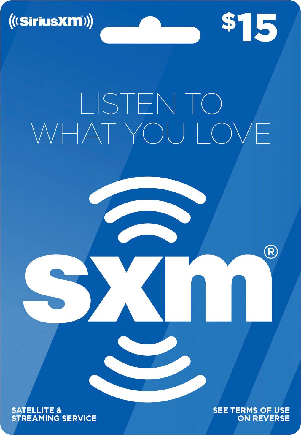 Front. SiriusXM - $15 Prepaid Service Card for SiriusXM Internet Radio - Multicolor.
