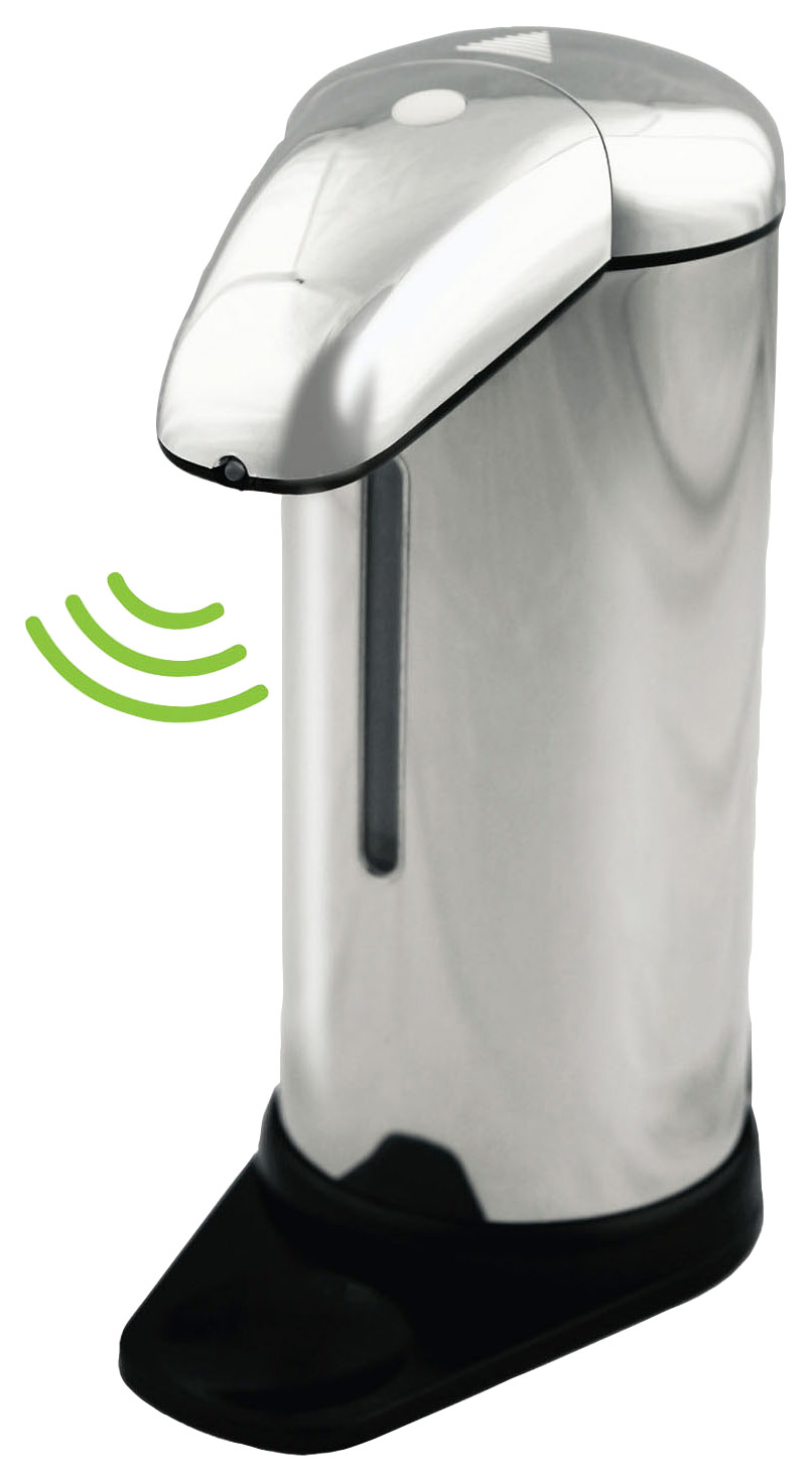 Angle View: iTouchless - 16-Oz. Automatic Sensor Soap Dispenser - Stainless-Steel