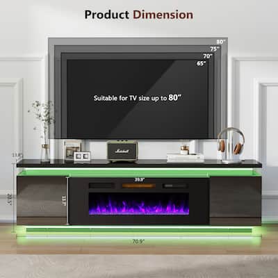 Skyzoo Electric Fireplace TV Stand for TVs up to 80 Skyzoo Electric Fireplace TV Stand for TVs up to 80