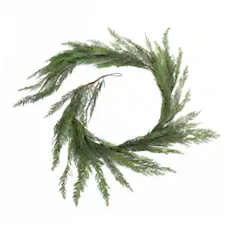 BreeBe - Winter Cedar Foliage Garland (Set of 2) - Green, Brown