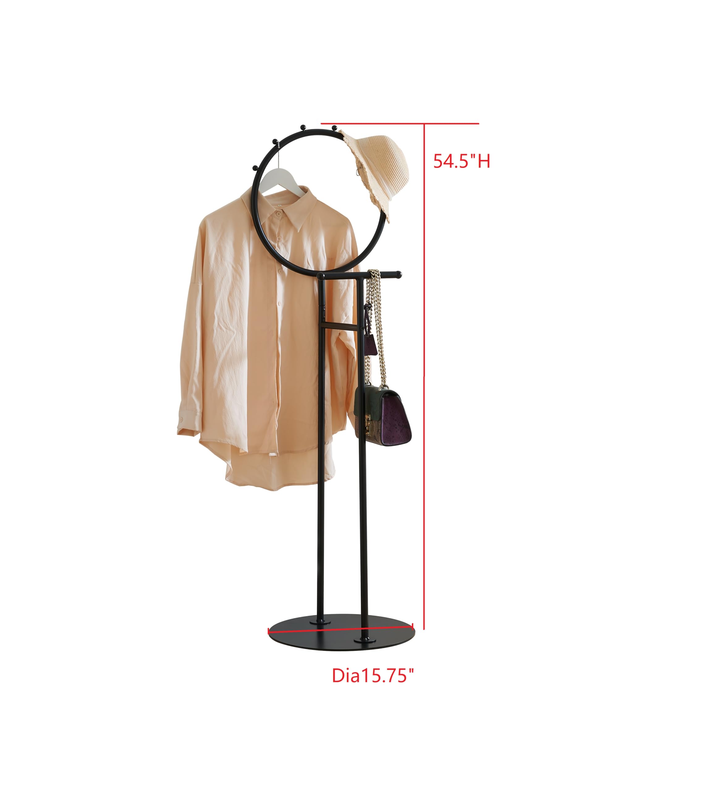 54.5" H  
Dia 15.75"