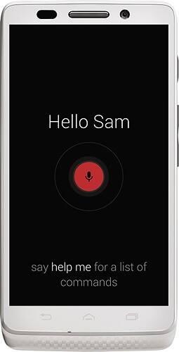 Front Standard. Motorola - DROID MINI 4G LTE Cell Phone - White (Verizon Wireless).