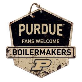 Jardine - Purdue Boilermakers Fans Welcome Sign - Black