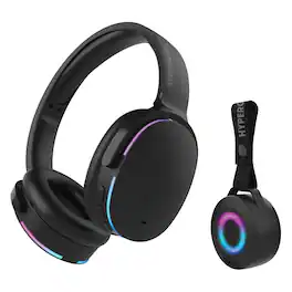 HyperGear - Wireless Audio Essentials Duo with Light-up Bluetooth® Speaker and Headphones - Black