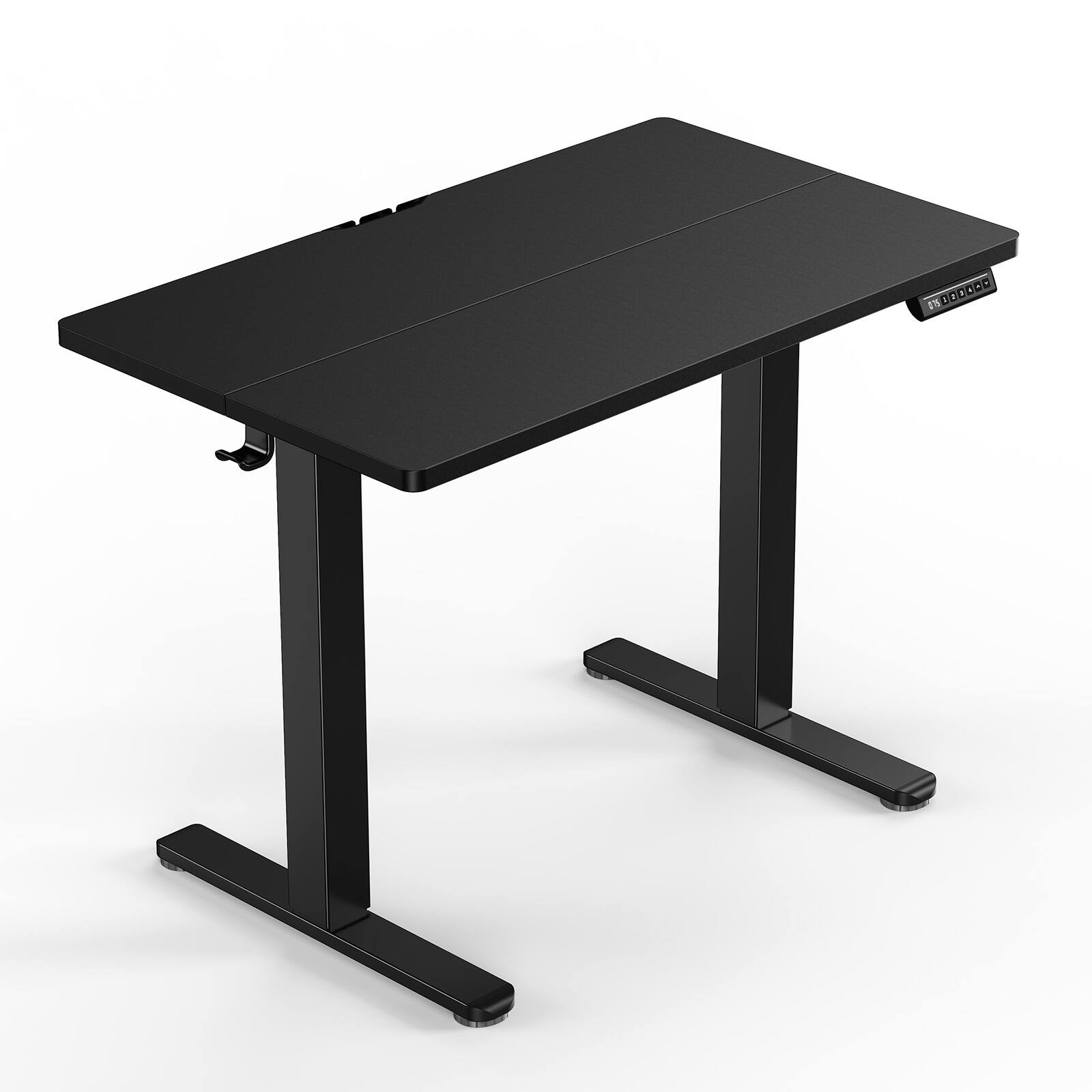 Alt View 8. HUANUO - 40" x 24" Electric Adjustable Height Standing Desk with Memory Presets & Accessory Hooks – Sit-Stand Home Office Desk - Black.