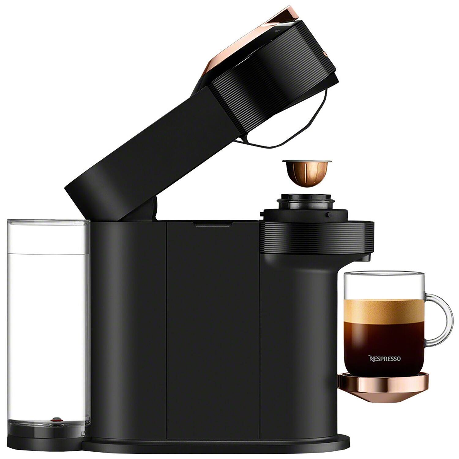 Alt View 11. Nespresso - Vertuo Next Premium Coffee and Espresso Maker in Black Rose Gold - Black Rose Gold.