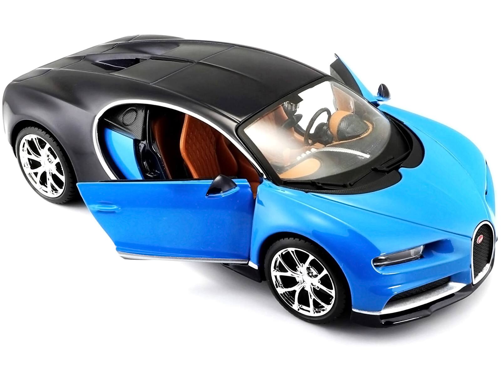 Alt View 1. Maisto - Bugatti Chiron Blue and Dark Blue 1/24 Diecast Model Car by Maisto.