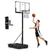 Front. Costway - Costway 10 FT Foldable Basketball Hoop with Fillable Base, Wheels & Shatterproof Backboard - Black.