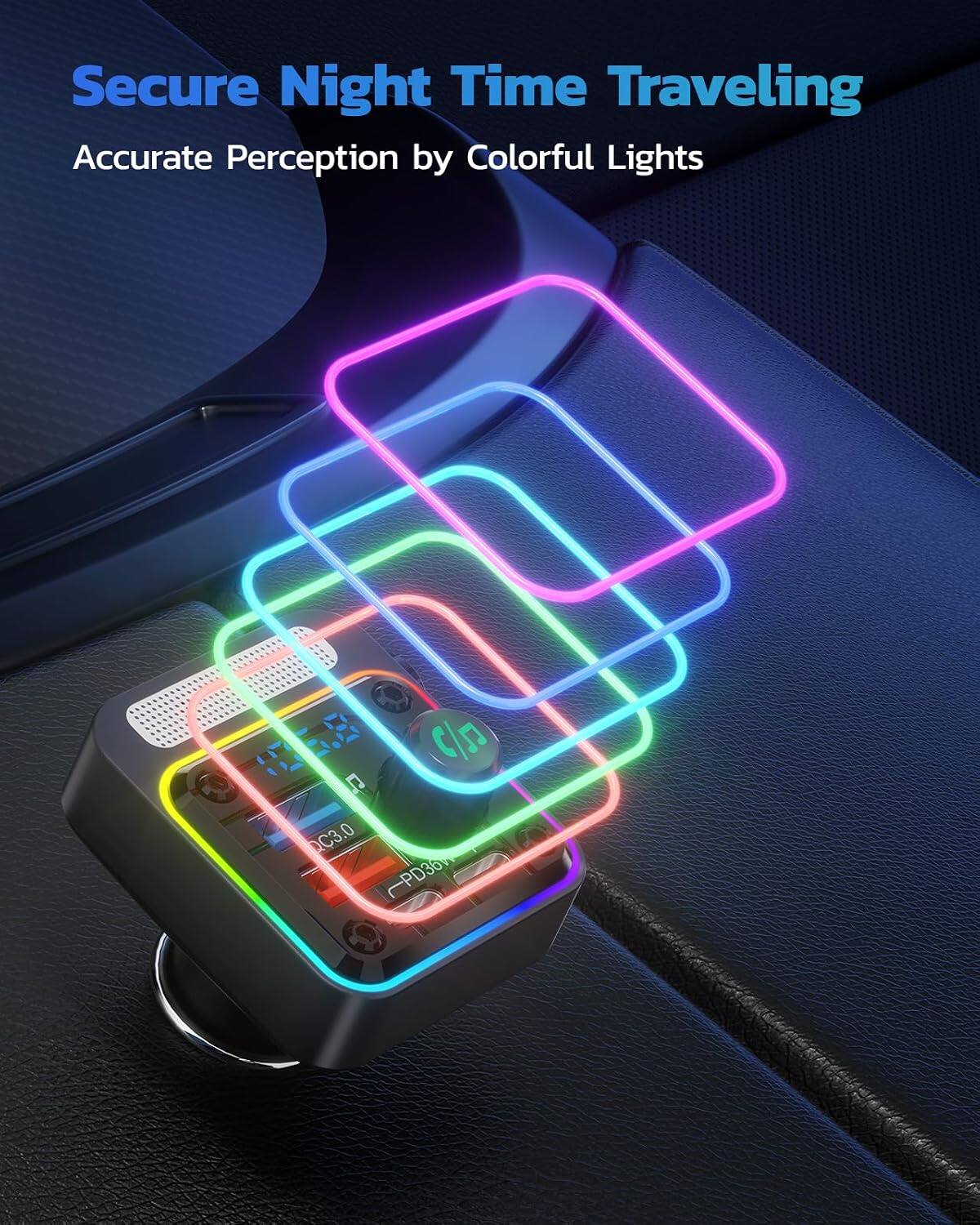 Secure Night Time Traveling  
Accurate Perception by Colorful Lights  

QC3.0 0  
PD36W